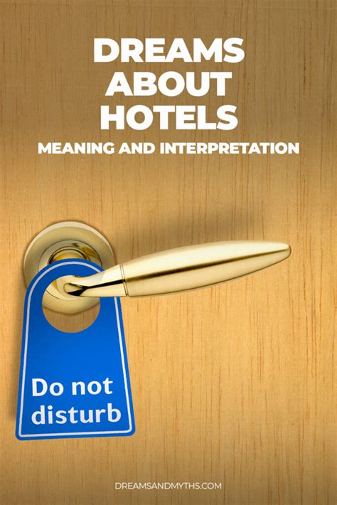 dreams about hotels meaning